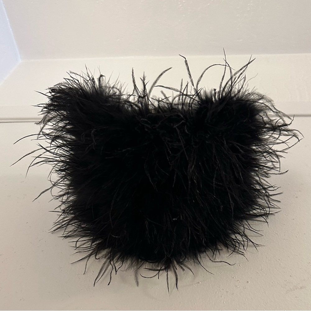 Peppermayo black feather tube top